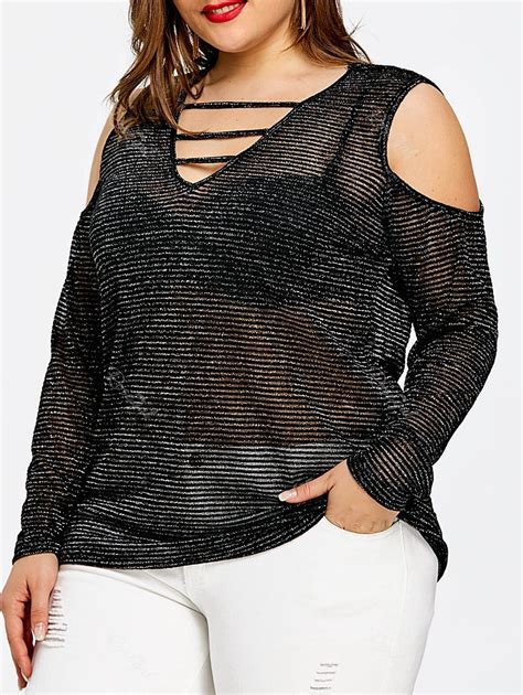 plus size see through shirt